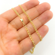 14K Solid Gold Wheat Chain